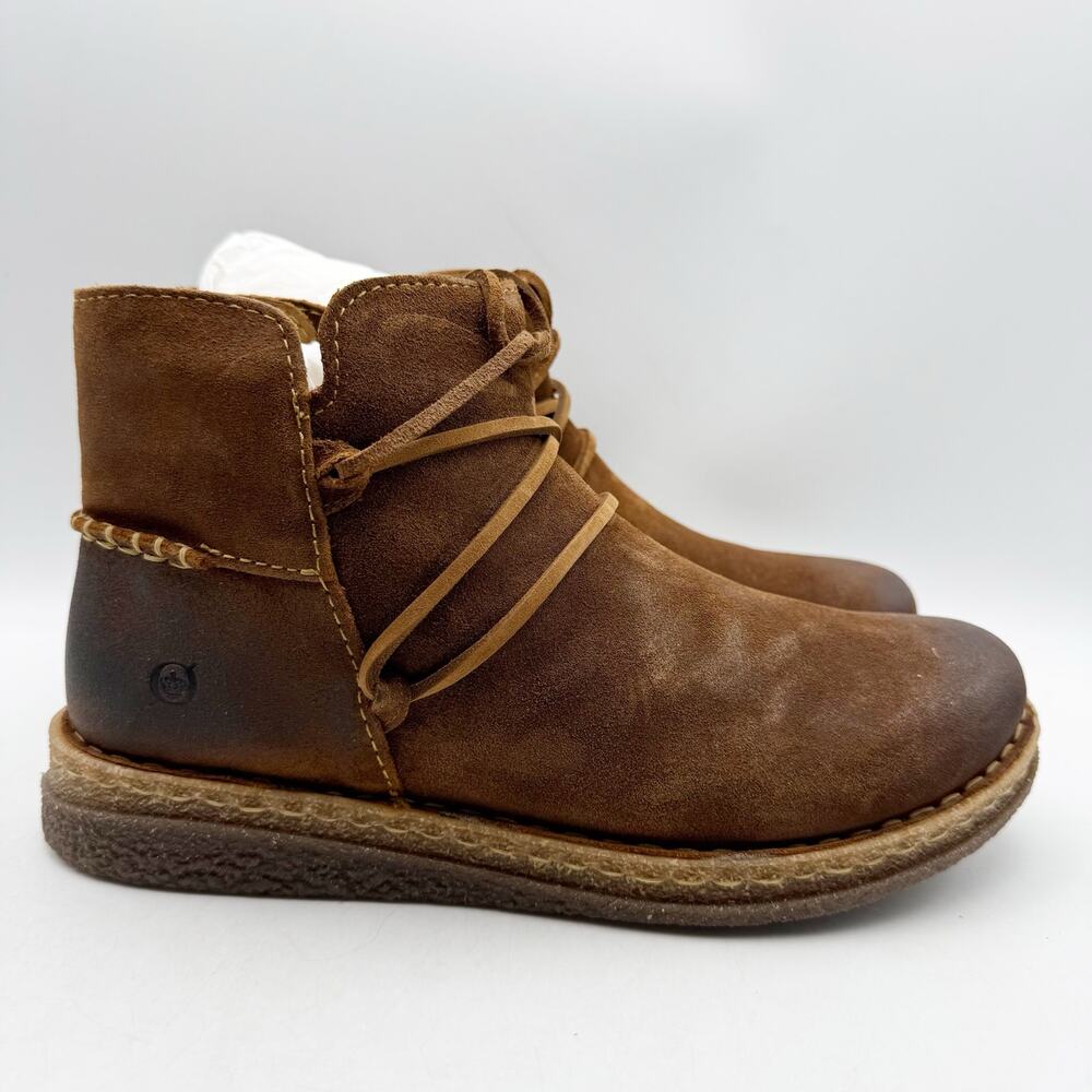 Born Womens Calyn Ankle Booties US 10 EU 42 Brown Suede Boots NWOB - Picture 3 of 12